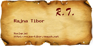 Rajna Tibor névjegykártya